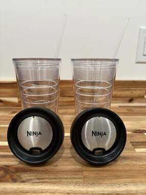 Ninja 22 oz XL Multi-Serve Tumbler with Lid and Straw - Set of 2
